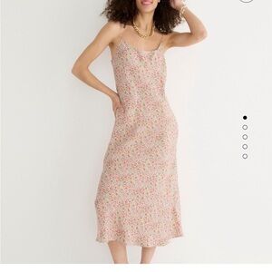 J Crew Gwyneth cupro-blend slip dress in scattered blooms